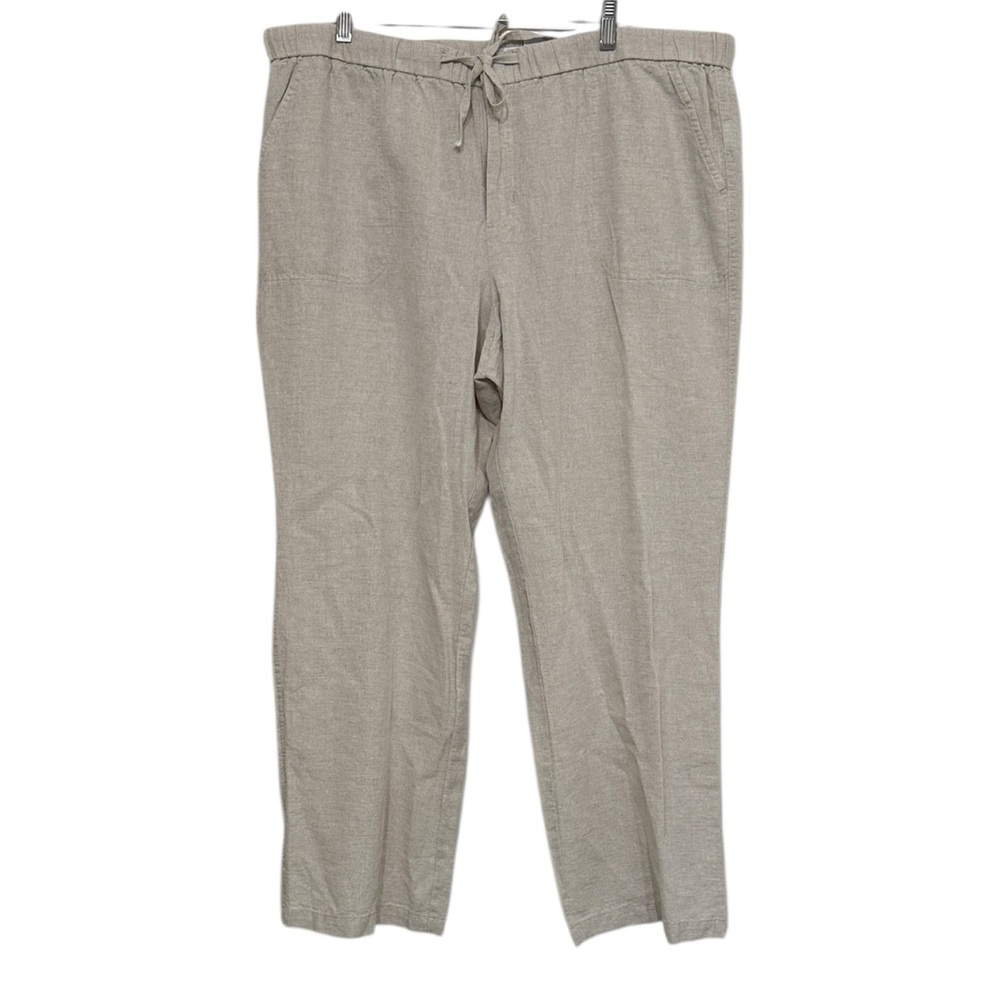 Liz Claiborne Linen Blend Pants Women’s Size XL Khaki Wide Leg NEW